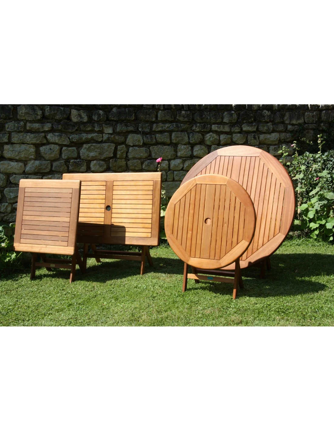 Table De Jardin Sophie Pliante Ronde En Eucalyptus - 80 Cm 8 Table De Jardin Sophie Pliante Ronde En Eucalyptus - 80 Cm – Image 6