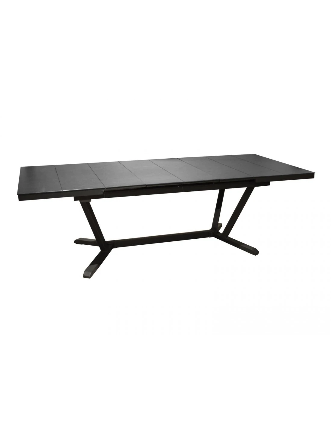 Table De Jardin VITA Extensible 180/240 X 100 Cm - Aluminium Et Céramique - Graphite / Gris 3 Table De Jardin VITA Extensible 180/240 X 100 Cm - Aluminium Et Céramique - Graphite / Gris