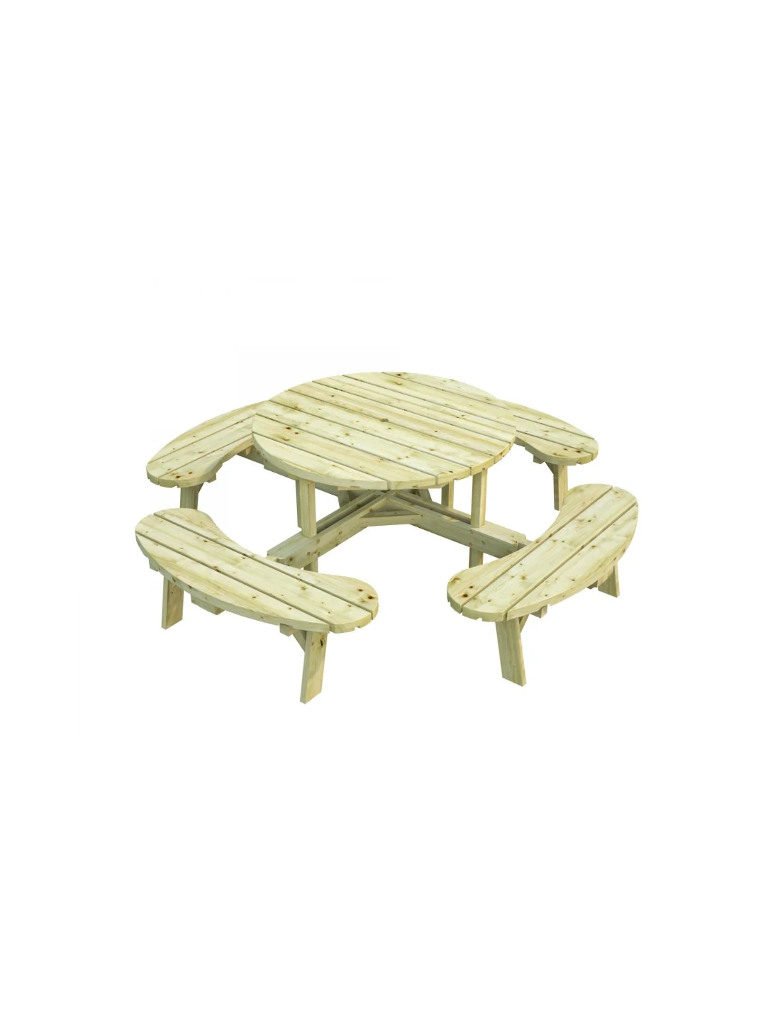 Table Pique-nique Oscar 231 X 231 Cm Traitée Autoclave Vert 3 Table Pique-nique Oscar 231 X 231 Cm Traitée Autoclave Vert