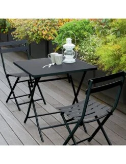 Table Pliante Carrée Greensboro 2 Places - Graphite -Lafuma Soldes Boutique table pliante carree greensboro 2 places graphite 1