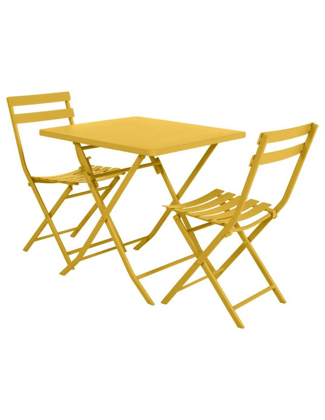 Table Pliante Carrée Greensboro 2 Places - Moutarde 4 Table Pliante Carrée Greensboro 2 Places - Moutarde – Image 2