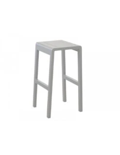 Tabouret Haut Antonino - Aluminium Blanc