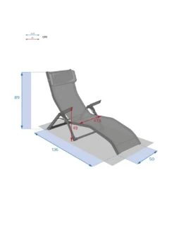 Transat Basculant Decima - Aluminium Et Texaline - Graphite / Anthracite -Lafuma Soldes Boutique transat basculant decima aluminium et texaline graphite anthracite 1 6