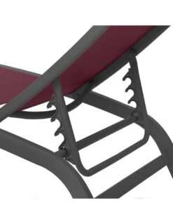 Transat Bonao 4 Positions - Aluminium Et Texaline - Graphite / Bordeaux -Lafuma Soldes Boutique transat bonao 4 positions aluminium et texaline graphite bordeaux 4