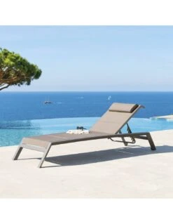 Transat De Jardin Allure 5 Positions - Aluminium Et Texaline - Praline / Speculos -Lafuma Soldes Boutique transat de jardin allure 5 positions aluminium et texaline praline speculos 5