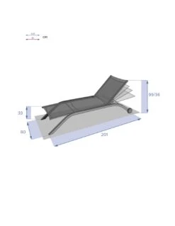 Transat De Jardin Milenio - 5 Positions - Aluminium Et Texaline - Bleu Pétrole / Blanc -Lafuma Soldes Boutique transat de jardin milenio 5 positions aluminium et texaline bleu petrole blanc 5