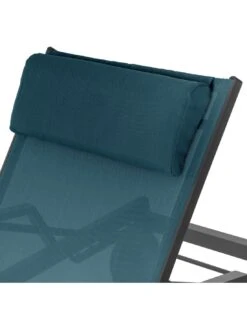 Transat De Jardin Ocala 4 Positions Aluminium Et Texaline - Graphite / Bleu Canard -Lafuma Soldes Boutique transat de jardin ocala 4 positions aluminium et texaline 3