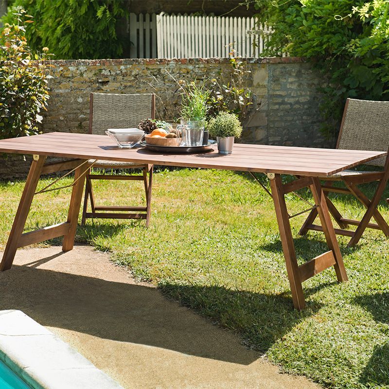 Devant -Lafuma Soldes Boutique table jardin acacia pliante 220cm